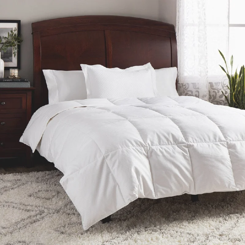 St. James Home All Season Cotton Dobby White Goose Down Comforter