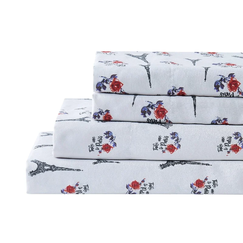 Take me to Paris 4-piece Sheet Set