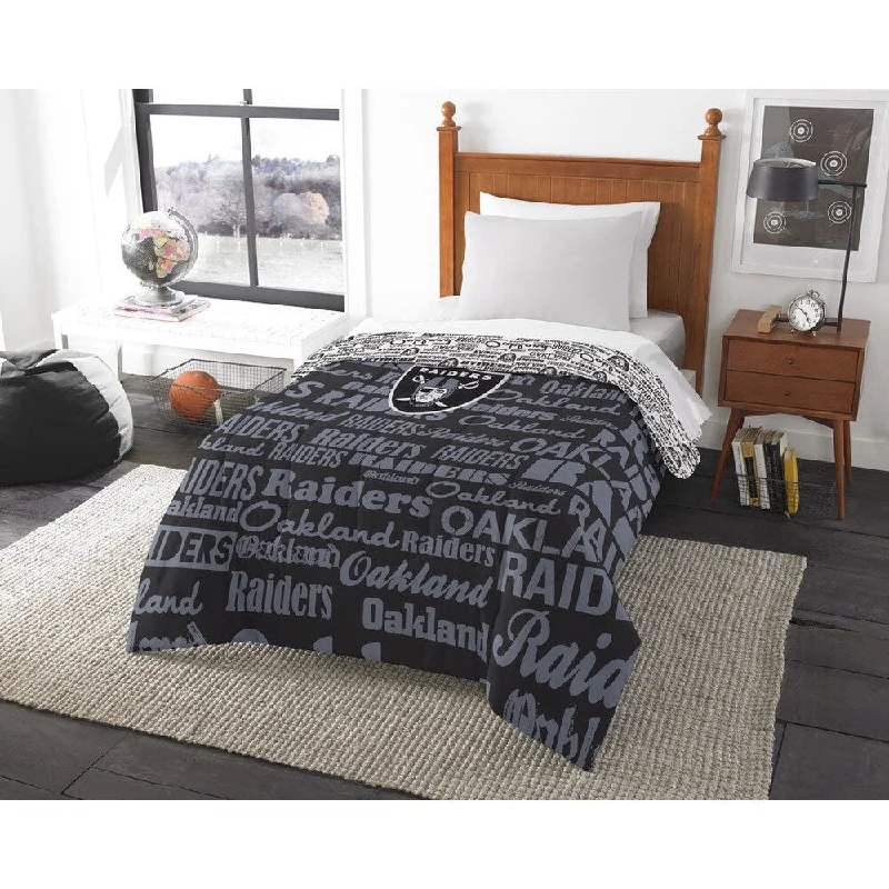 The Northwest Company Official NFL Oakland Raiders Anthem Twin Comforter