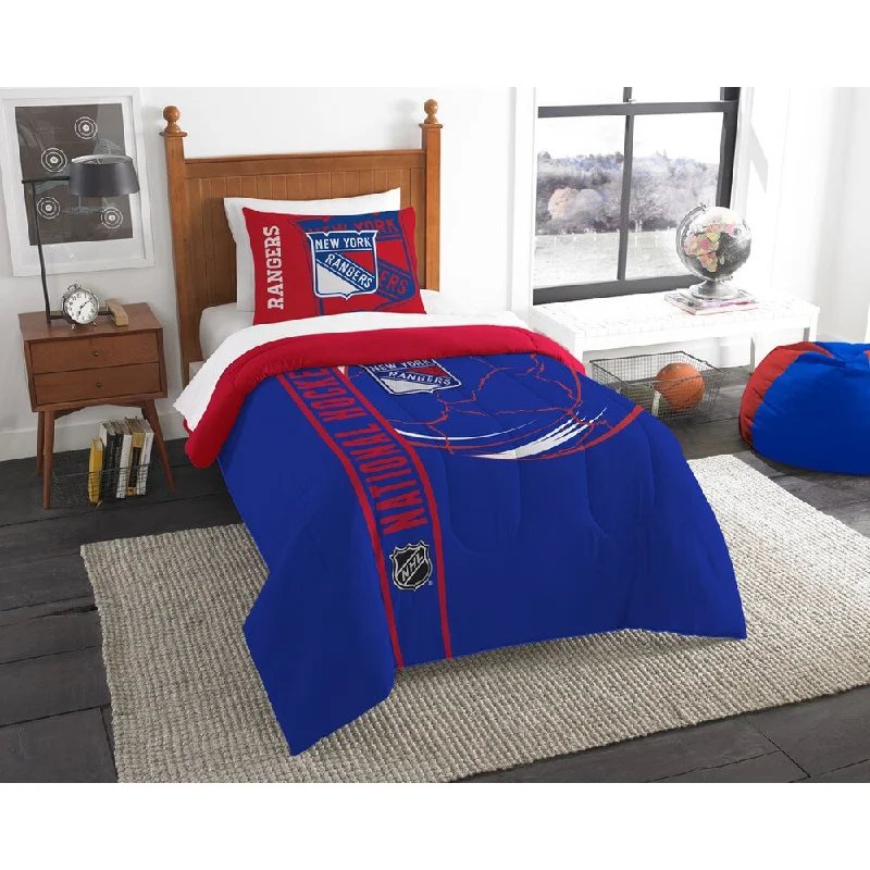 The Northwest Company Official NHL New York Rangers Twin Applique 2-piece Comforter Set