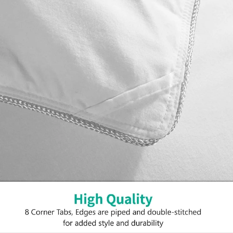 Twin All Season Goose Feathers Down Comforter, Ultra-Soft Pima Cotton, 25oz Feathers Down Medium Warmth Year-Round Duvet Insert