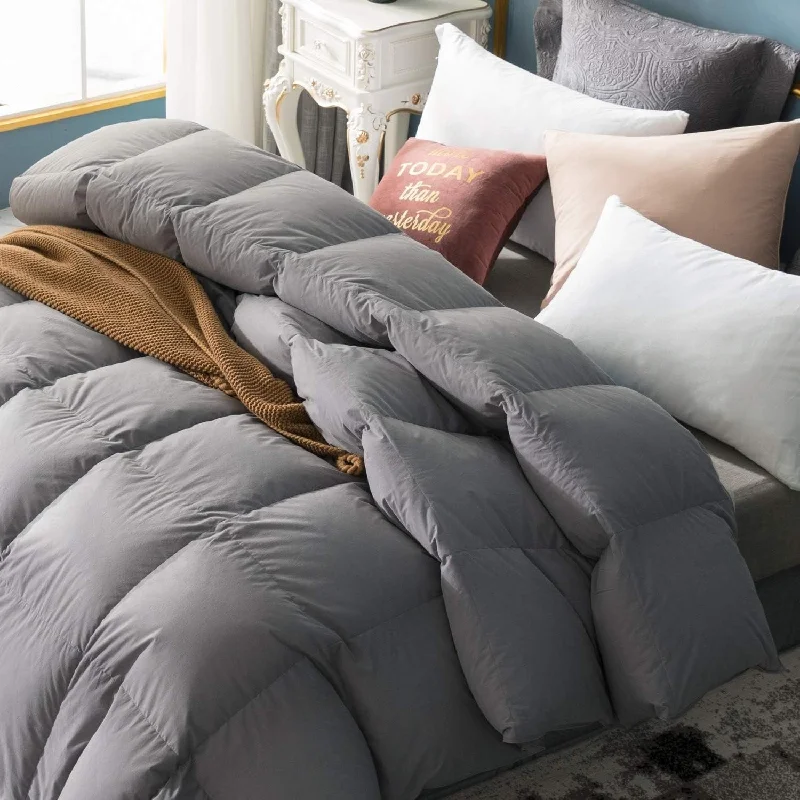 White Goose Down Comforter Twin Size Heavy Weight Duvet Insert , with Corner Tabs