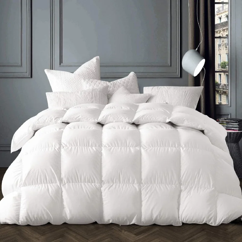 Winter Goose Down Comforter King,Down Duvet Insert 60 OZ, 800 Fill Power, 400 Thread Count Ultra Soft Cotton Shell with Tabs