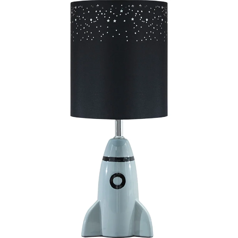 Cale Table Lamp - Gray/Black 18.75"