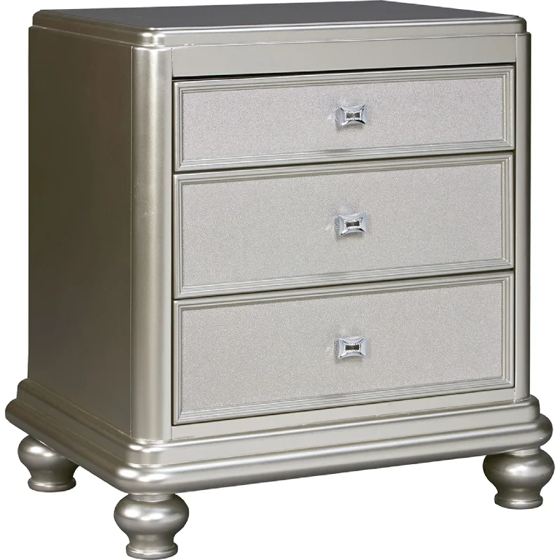 Coralayne Nightstand - Silver