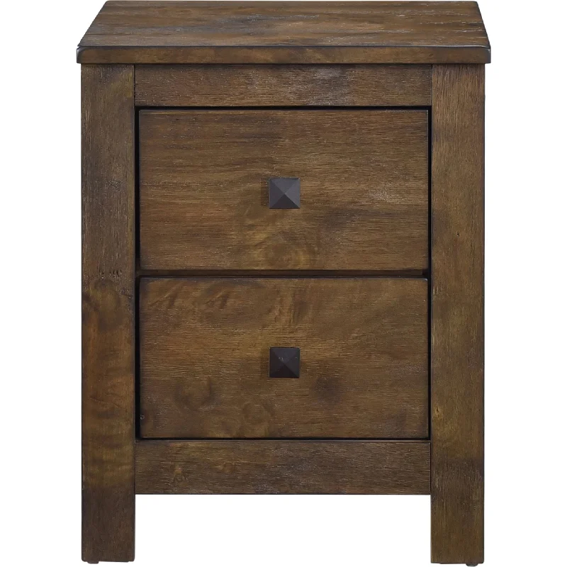 Edgar Nightstand - Dark Rustic Oak