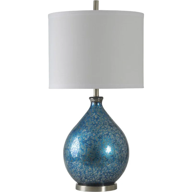 Elvis Table Lamp - Blue Mercury Glass 36.00"