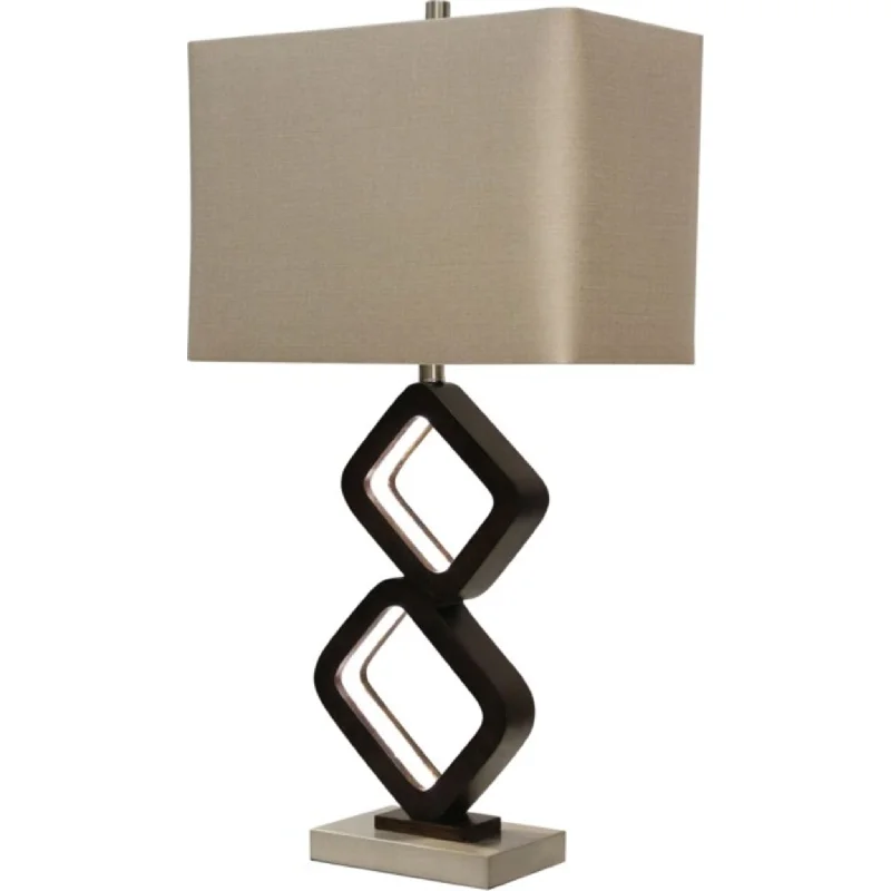 Inner Edge LED Table Lamp - Walnut 33.00"