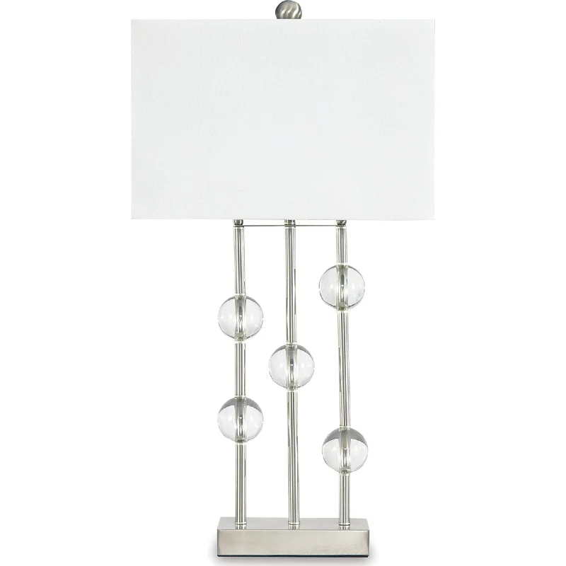 Jaala Table Lamp - Clear/Silver Finish 31.75"