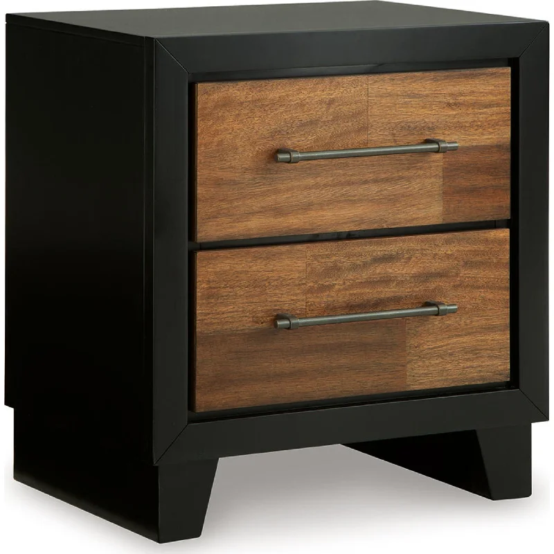 Kraeburn Nightstand - Brown/Black