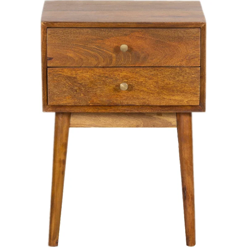 Mid Century Nightstand - Cognac