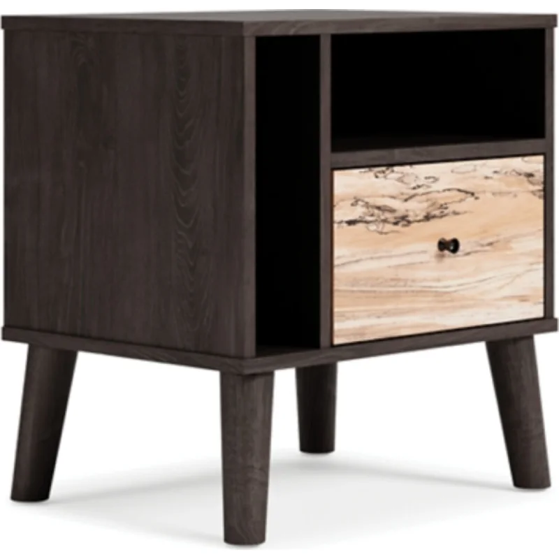 Piperton Nightstand - Two-tone Brown/Black