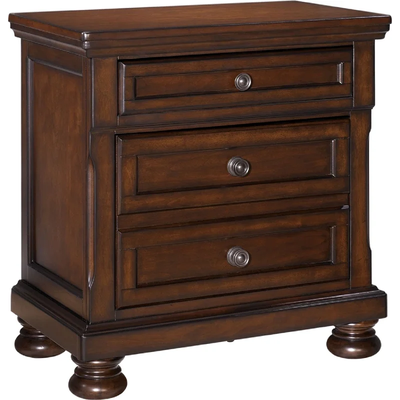 Porter Nightstand - Rustic Brown