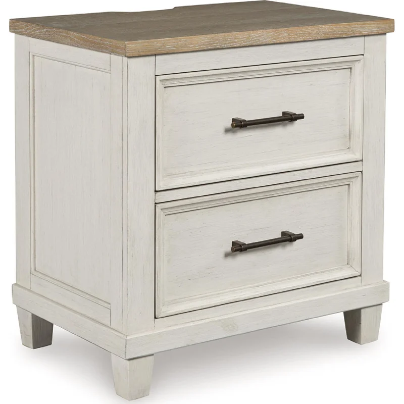 Shaybrock Nightstand - Antique White/Brown