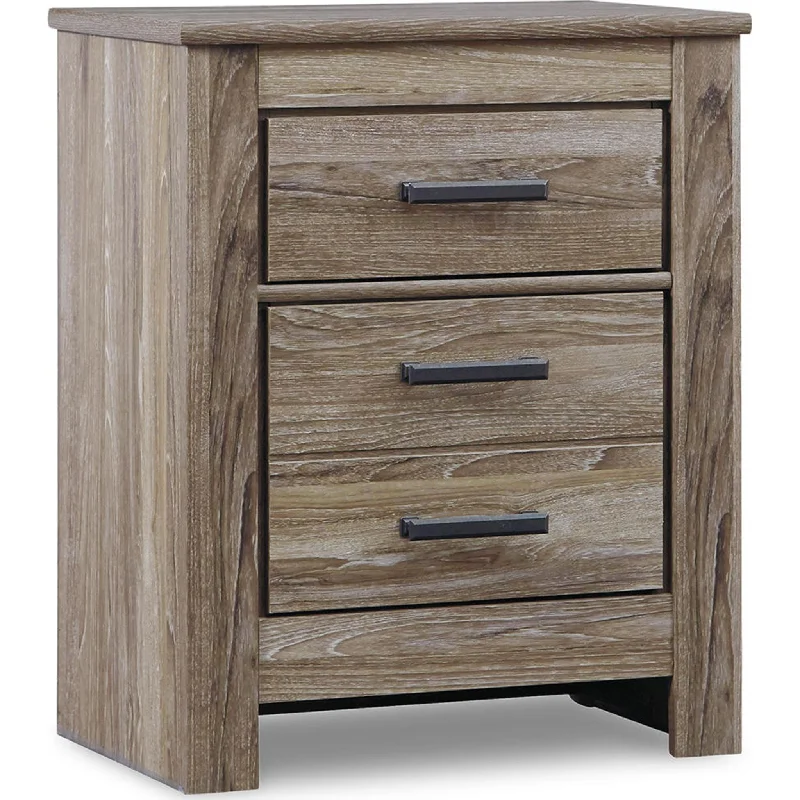 Zelen Nightstand - Warm Grey