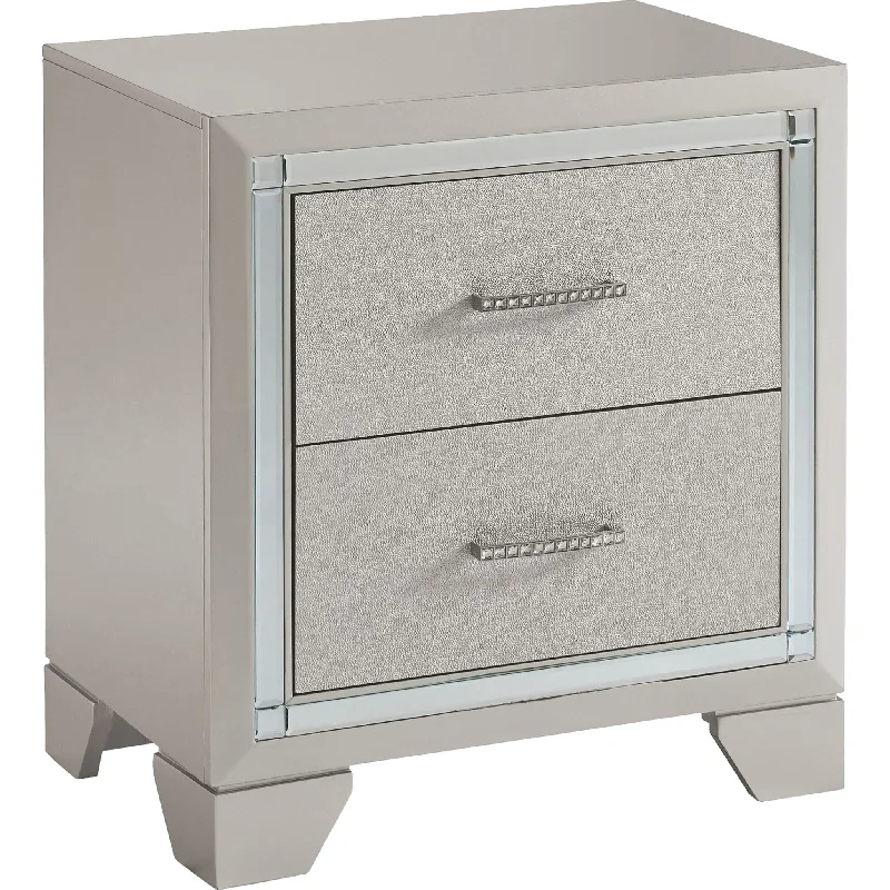 Summer Hill Nightstand - Silver Finish