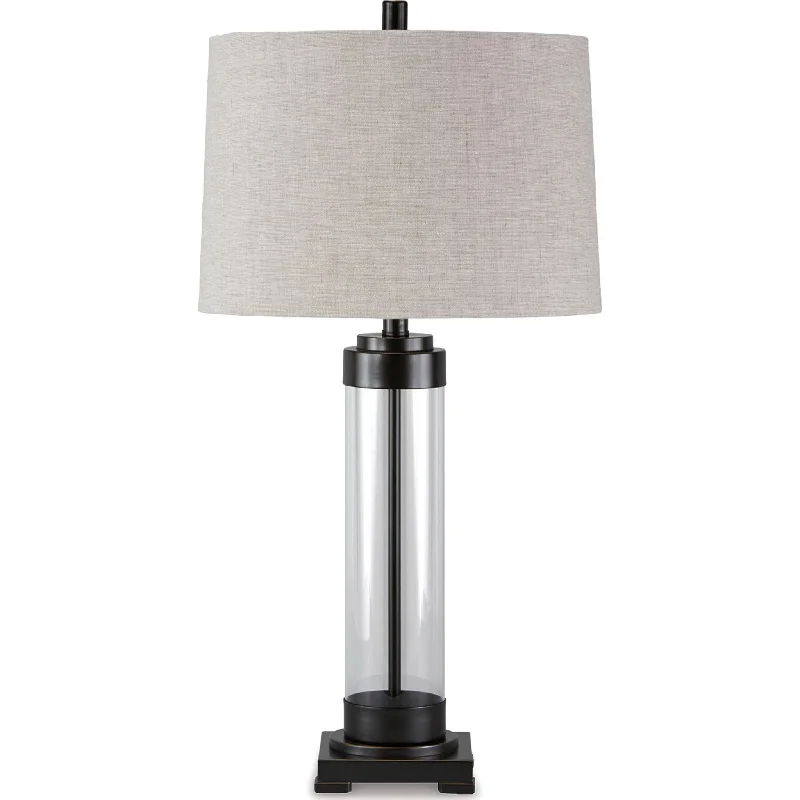 Talar Table Lamp - Clear/Bronze Finish 30.50"