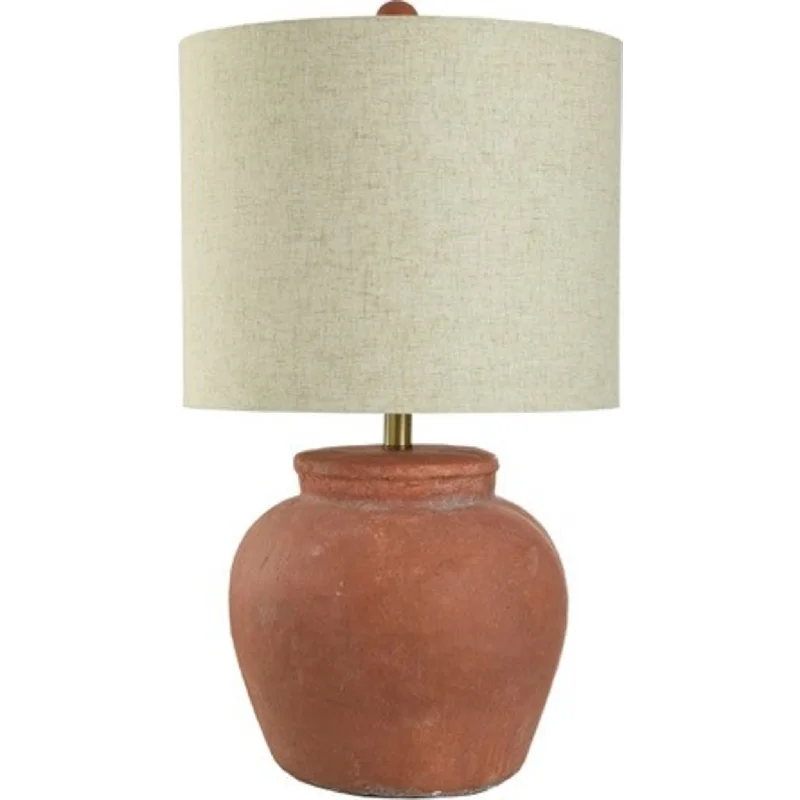 Terracotta Table Lamp 26.50"