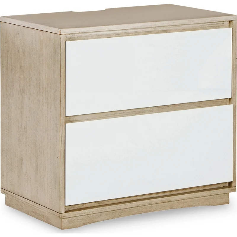 Wendora Nightstand - Bisque/White